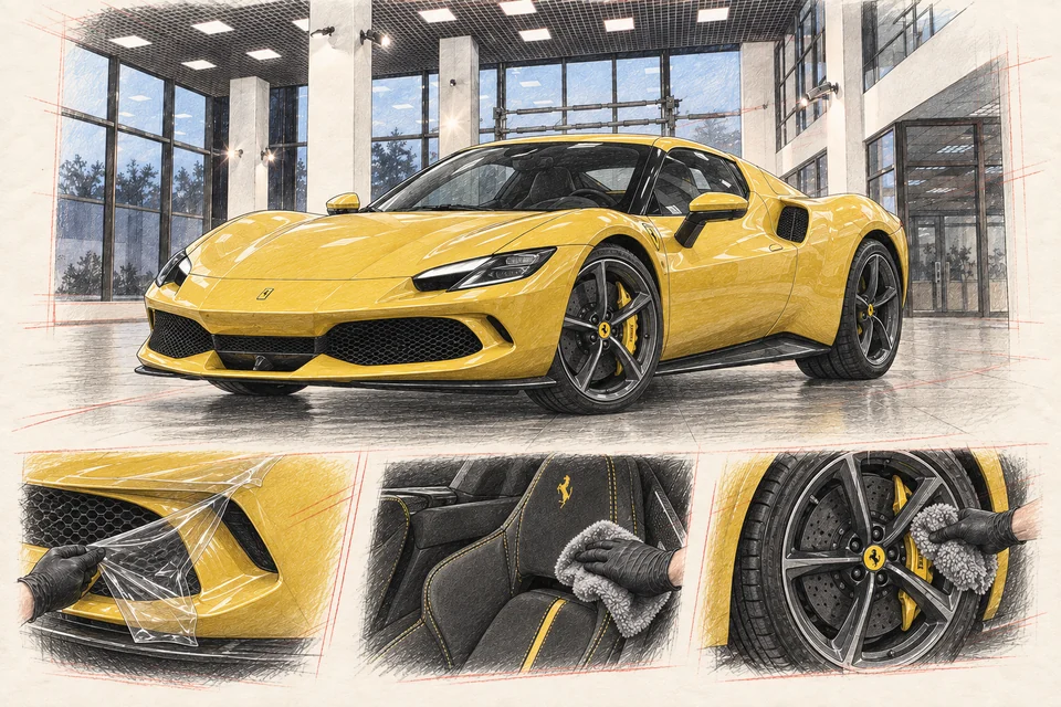 Ferrari 296 GTB — графическая иллюстрация модели