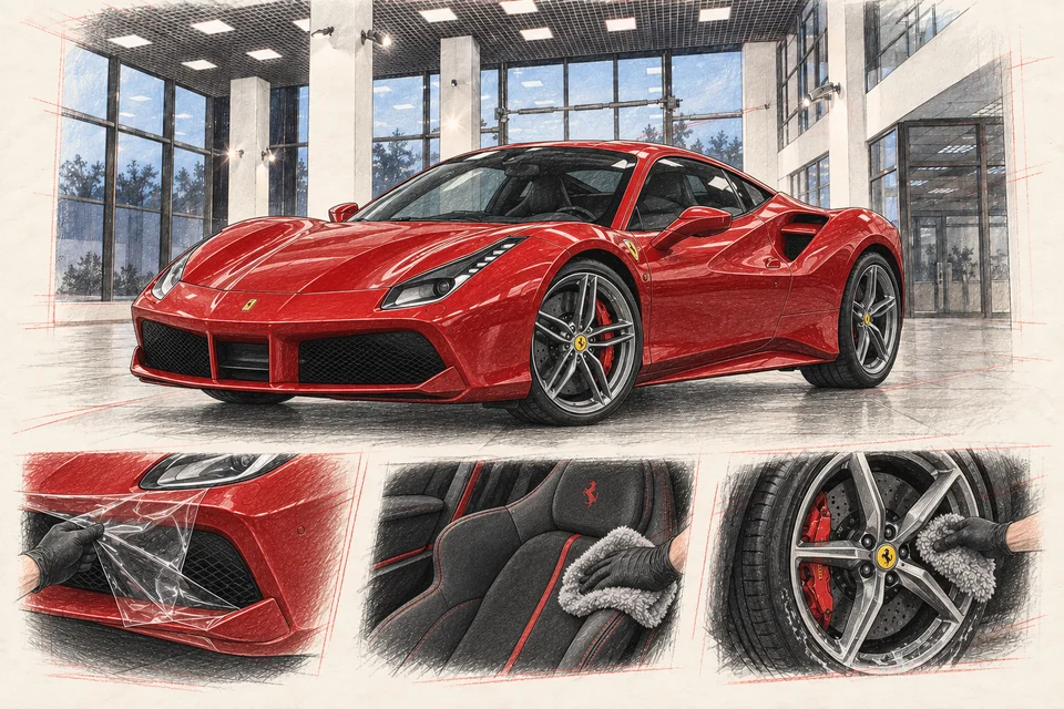 Ferrari 488 GTB — графическая иллюстрация модели