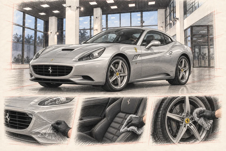 Ferrari California, первоначальное исполнение — графическая иллюстрация модели