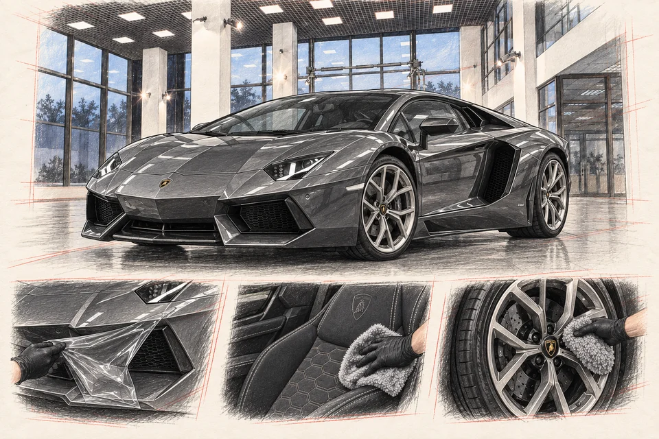 Lamborghini Aventador LP 700-4 Coupé — графическая иллюстрация модели