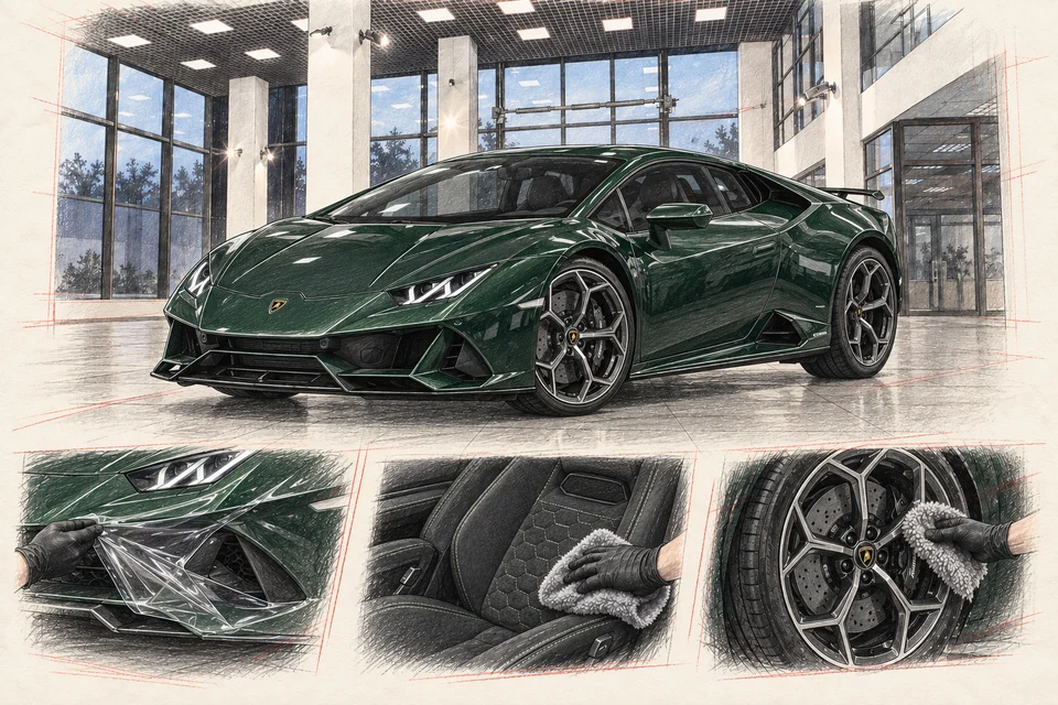 Lamborghini Huracán EVO Coupé — графическая иллюстрация модели