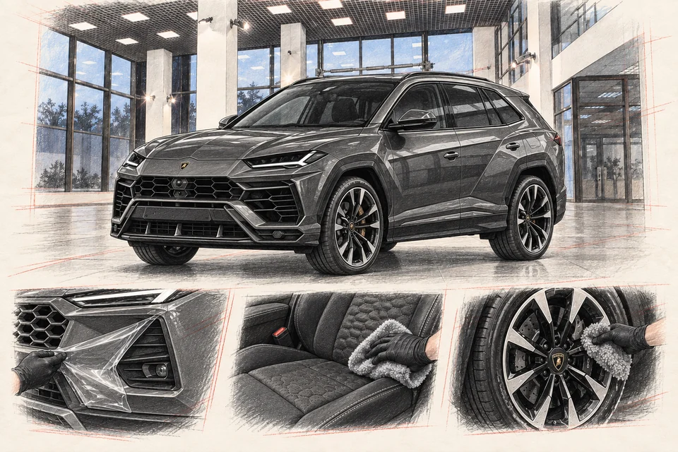 Lamborghini Urus, первоначальный кузов — графическая иллюстрация модели