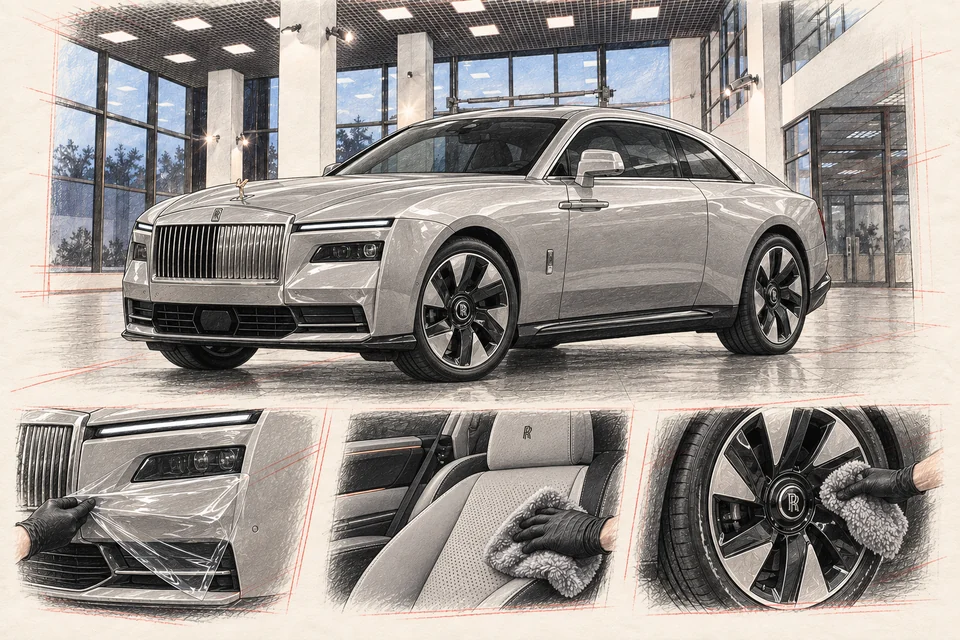 Rolls-Royce Spectre, первоначальное исполнение — графическая иллюстрация модели