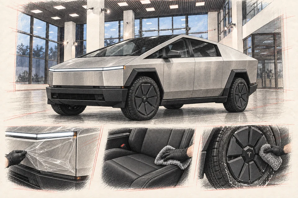 Tesla Cybertruck — графическая иллюстрация модели