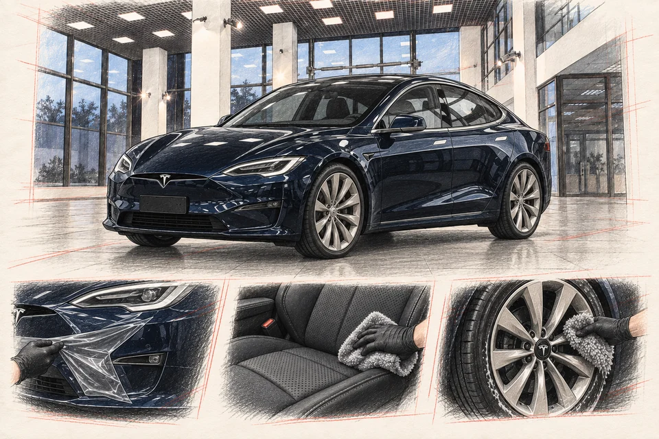 Tesla Model S, обновление 2021 — графическая иллюстрация модели