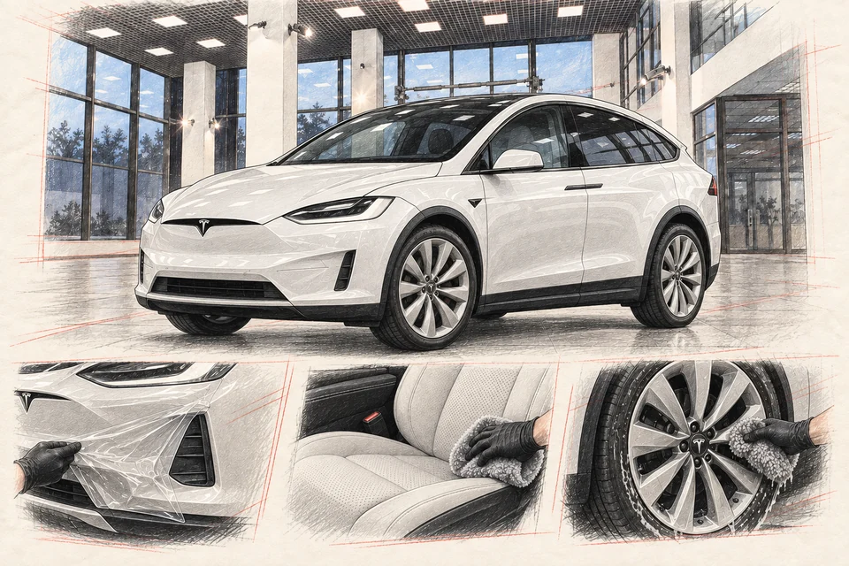 Tesla Model X, обновление 2021 — графическая иллюстрация модели