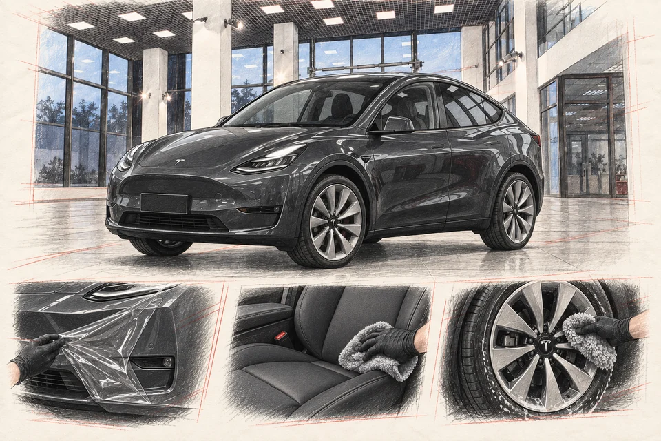 Tesla Model Y, первоначальный кузов — графическая иллюстрация модели
