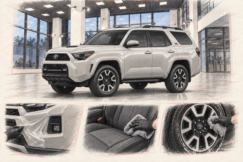 Toyota 4Runner, пятое поколение: иллюстрация автомобиля в мастерской ILLSKILL