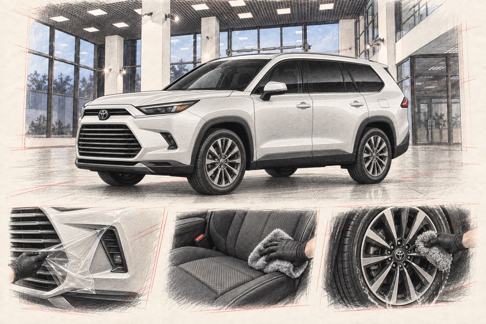 Toyota Grand Highlander, первое поколение: иллюстрация автомобиля в мастерской ILLSKILL