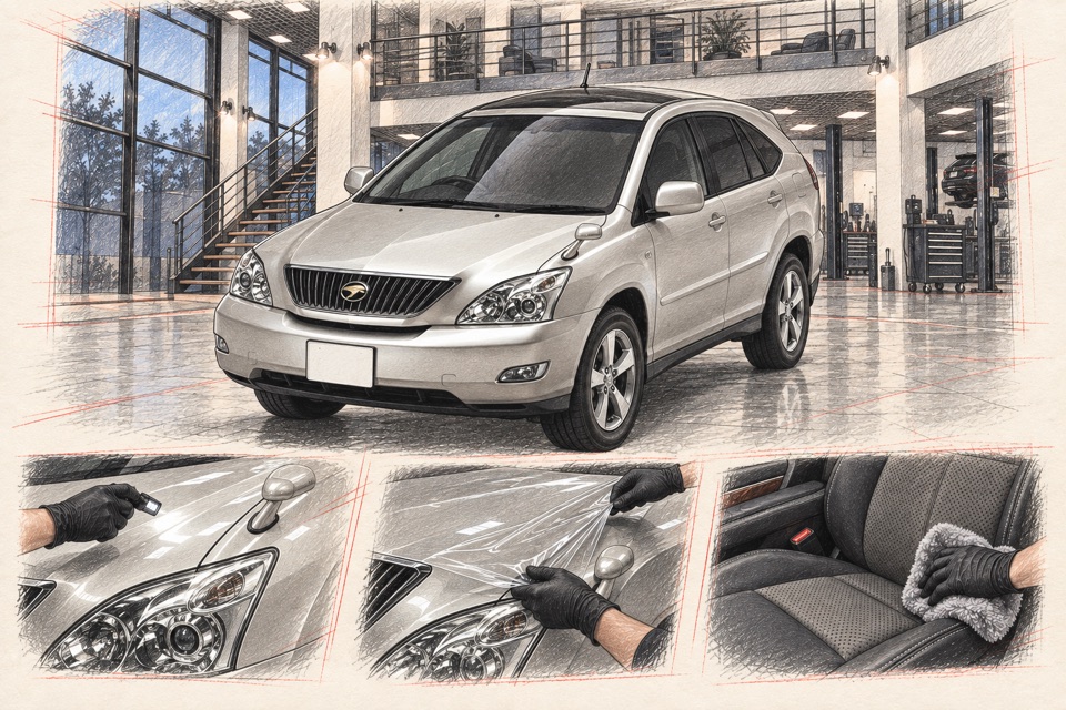 Toyota Harrier, второе поколение: иллюстрация автомобиля в мастерской ILLSKILL