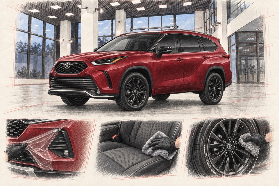 Toyota Highlander, четвёртое поколение: иллюстрация автомобиля в мастерской ILLSKILL