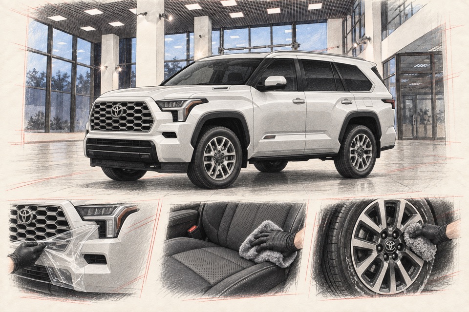 Toyota Sequoia, третье поколение: иллюстрация автомобиля в мастерской ILLSKILL