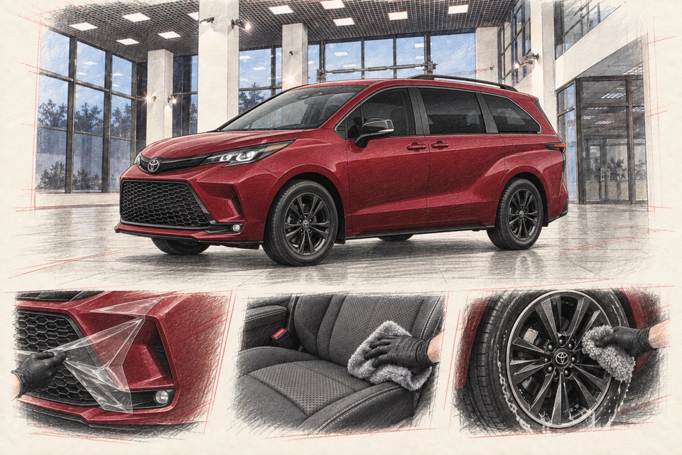 Toyota Sienna, четвёртое поколение: иллюстрация автомобиля в мастерской ILLSKILL